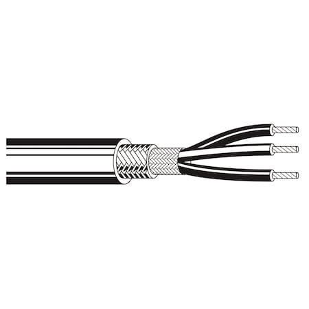 Belden Multi-Conductor Cable, TNC, 20 AWG, 3 C, Chrome, PVC, Stranded, 600V AC, Indoor, 1000 ft 8403 0601000